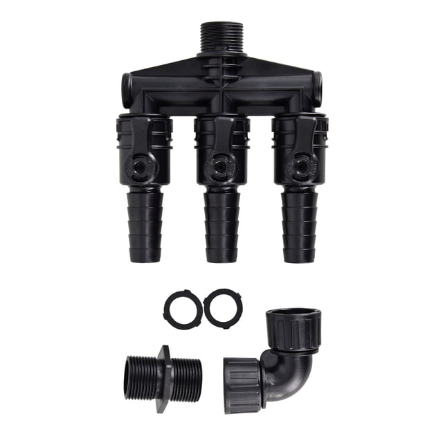 Aquascape Vanne à 3 Voies Barrée avec Régulation de Débit Individuelle - 3/4" MPT X 3/4"