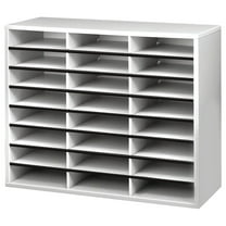 25041 Literature Organizer - 24 Compartment, Letter, Gray