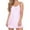 Pink, variant on HomeGardon Nightgowns for Women,Summer Dresses Womens Solid Color Neck Nighte Dress Lingerie Nightwear Short Sleepskirt Underwear,S-XXXL