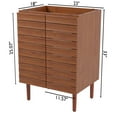 thumbnail image 5 of JONATHAN Y Aubert 24 in. W x 18 in. D x 33 in. H, Thick Linear Slat 2-Shelf, Bath Vanity Cabinet ONLY, Walnut, VAN1001B, 5 of 7