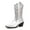 Silver, variant on Women's Cowboy Boots Mid Calf Cowgirl Embroidered Western Pointed Toe Chunky Heel Pull On Knee High Boots