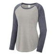 thumbnail image 1 of Gravity Threads Señoras Tri-mezcla Humedad Tumming Rendimiento Scoop Manga larga, Navy / L.Grey L Gravity Threads Camisa, 1 of 1