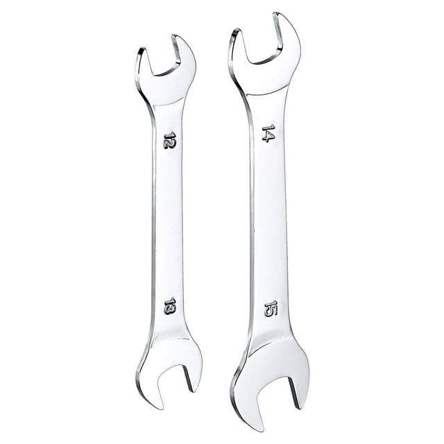 Uxcell 2 Pcs Clé à Molette Double Extrémité Ouverte 12x13/14x15mm Métrique en Forme de U