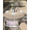 thumbnail image 5 of Light Khaki Outdoor Tablecloth with Umbrella Hole and Zipper, Solid Color Table Cover for Round Tables Waterproof Tabletop Collection for Patio, Garden, Picnic, Camping 60R, 5 of 6