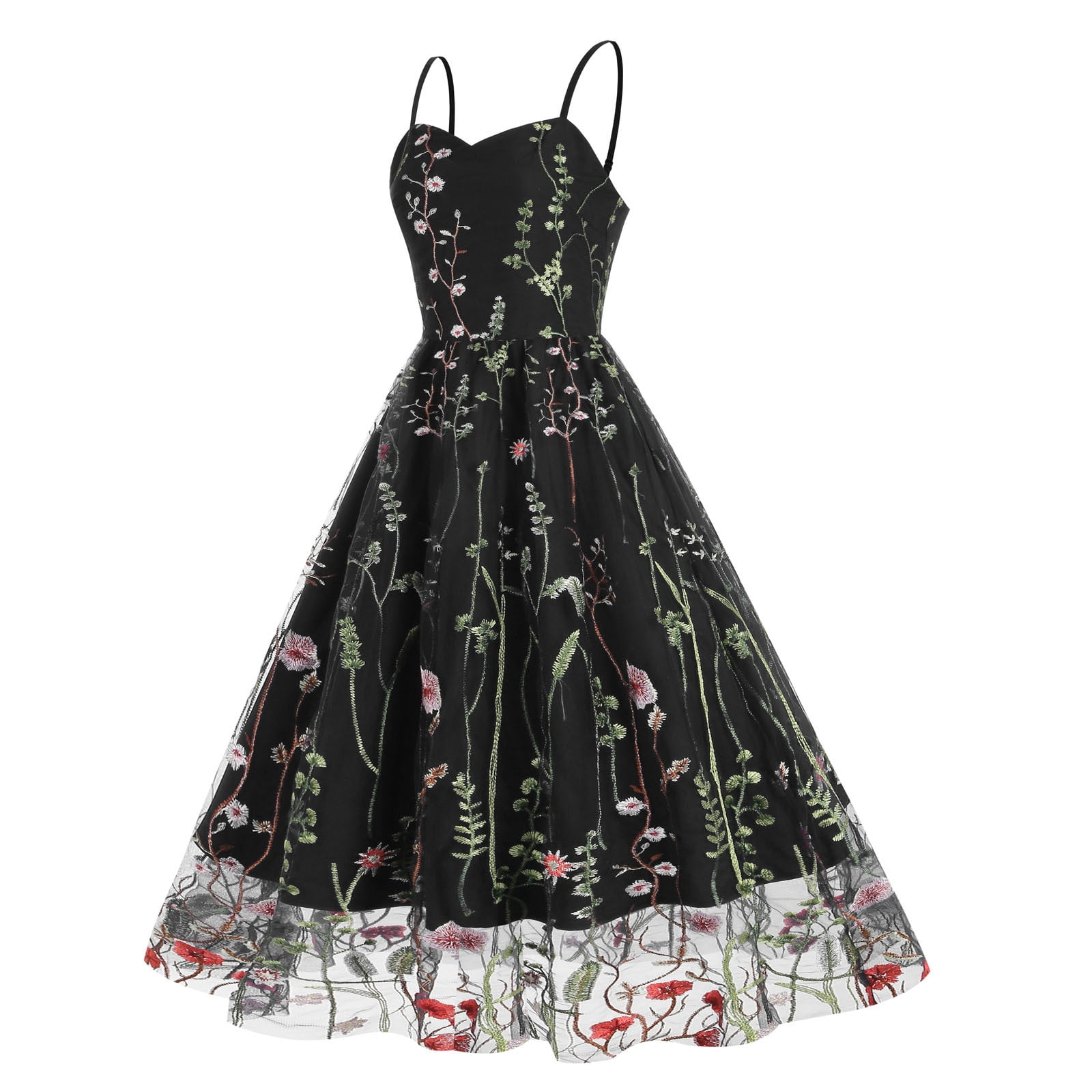 Xihbxyly Sleeveless 50s Retro Vintage Dress for Women Waist Square Neck Homecoming Tea Party Midi Dresses Retro Dresses