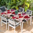 thumbnail image 2 of Romantic Love Table Cloths for 4 Foot Rectangle Tables, Valentine's Day Stars Heart Cartoons Beige Patio Waterproof Elastic Fitted Tablecloths, Washable Rectangular Table Cover for Camping, 2 of 8