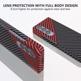 thumbnail image 3 of Aramid Fiber Case for Samsung Galaxy Z Fold 4 Case Aramid Fiber Thin Fit Slim Minimalist 6 FT Military Grade Drop Protection Case with Wireless Charging, Black&Red, 3 of 14
