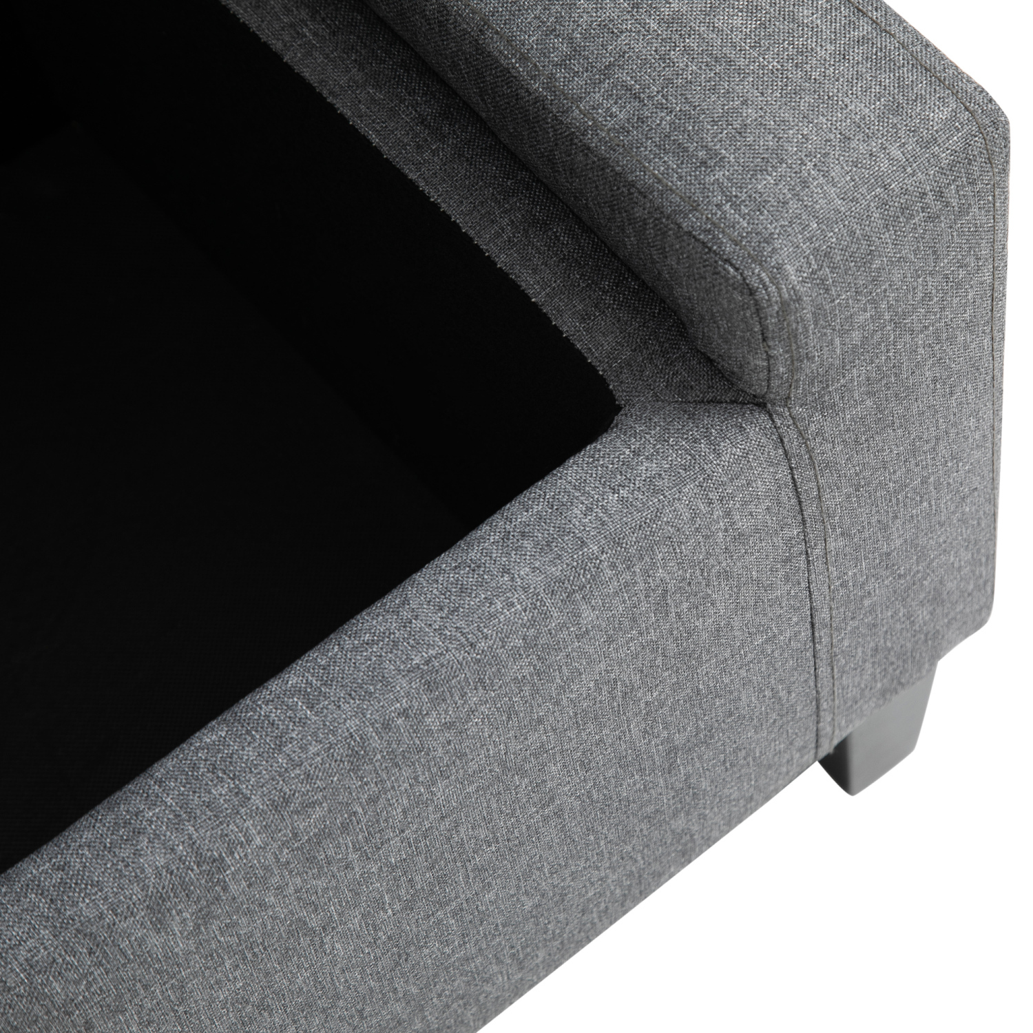 Chair with Storage, Linen Upholstered Ottoman, Tufted Storage Bench for Living Room, Bedroom