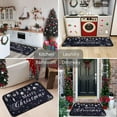 thumbnail image 4 of Merry Christmas Kitchen Rugs Set 2 Pieces Non Skid Kitchen Floor Rug and Mat Christmas Kitchen Rug Area Mat Carpets for Holiday Outdoor Decor 17"x47"+17"x30", Black, 4 of 6
