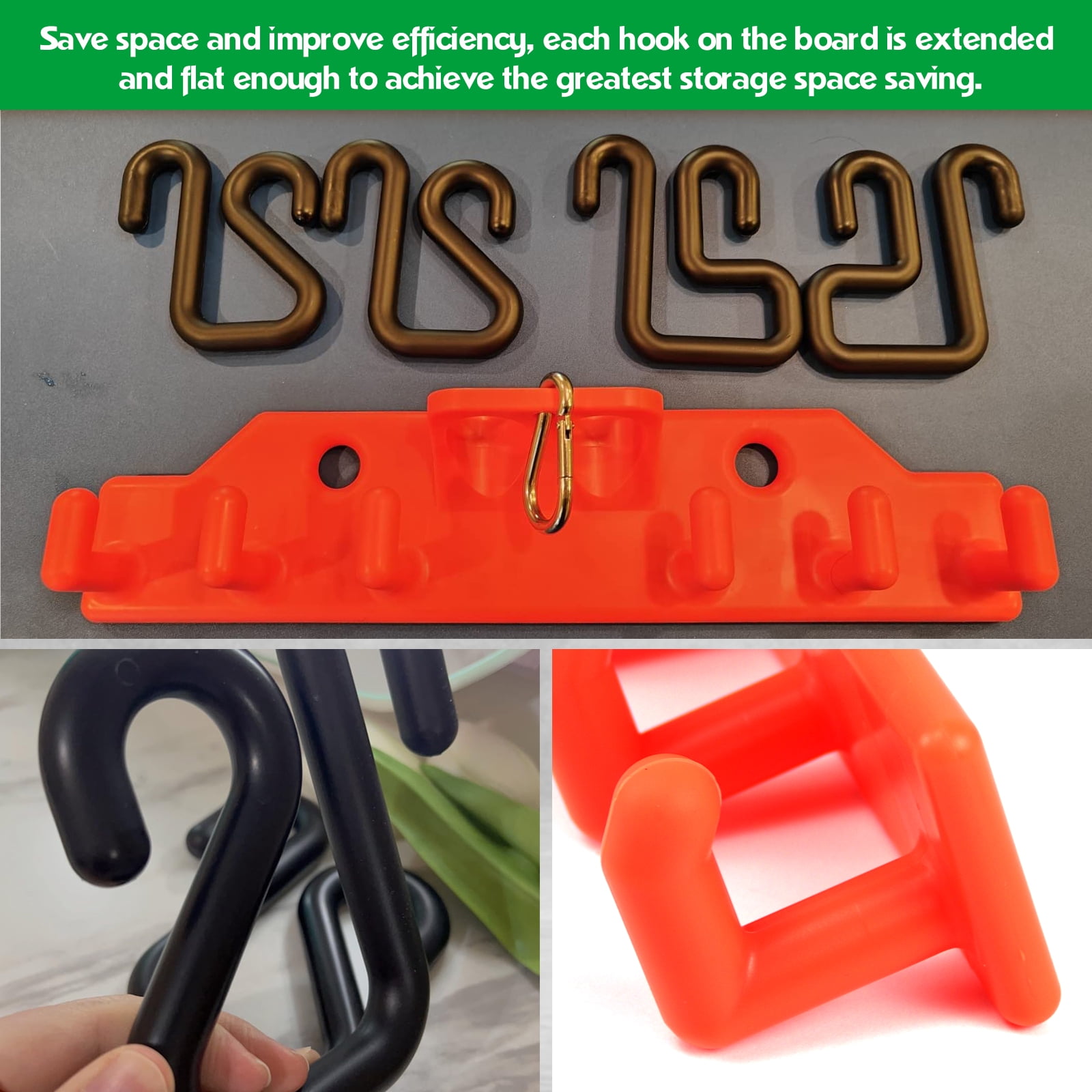 RYANSTAR RACING Lineman Tool Board Bucket Truck Tool Organizer for Bucket Trucks and Lineman Line Work Bucket Accessories Including 2Pcs 2” Aerial Bucket Hooks and 2Pcs 3” Aerial Bucket Hooks