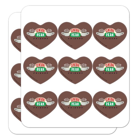 Friends Central Perk Logo Heart Shaped Planner Calendar Scrapbook Craft Stickers