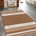 thumbnail image 3 of Vintage Dark Brown Striped Area Rug 4x6 Washable Rug Non Slip Farmhouse Modern Stripes Boho Large Area Rug Indoor Floor Carpet for Entryway Bedroom Kitchen Living Room Home Office Dining Room Nursery, 3 of 9