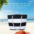 thumbnail image 5 of 100Fens Tropical Summer Striped Beach Bag For Women Tote Bags Reusable Grocery Shoulder Bag With Zipper Pocket, 5 of 6