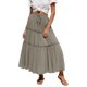 thumbnail image 2 of Falda de media longitud en forma de A, falda de media longitud para mujer, falda plisada irregular de media longitud, falda para mujer de rendimiento de primera categoría, 2 of 6