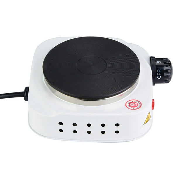 Estufa eléctrica, mini estufa eléctrica portátil de 500 W, placa de cocina, calentador de café, verdadera excelencia
