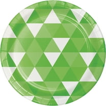 Fresh Lime Green Fractal Dessert Plates, 8 pk