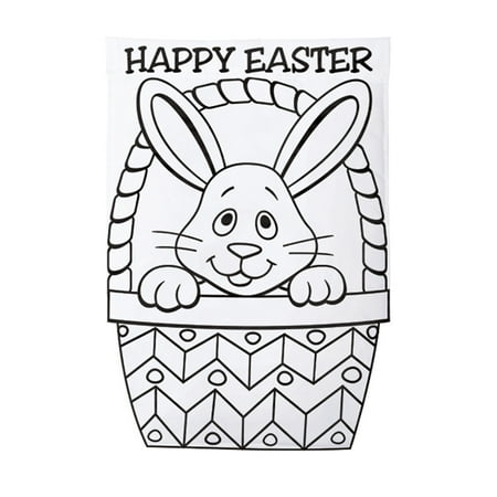 Carson Applique Color Me Garden Flag - Baby Bunny