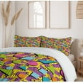 thumbnail image 6 of Ambesonne Vintage Duvet Cover Sets, Funky Geometric Style, 2-Queen, Multicolor, 6 of 7