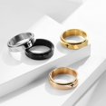 thumbnail image 2 of ORUYROP 6mm/8mm Titanium Steel Black/Silver/Gold Fidget Ring Engraved Small Cross Stainless Steel Spinner Rings Stress Relieving Anxiety Ring Engagement Wedding Promise Band for Women Men Boys, 2 of 3
