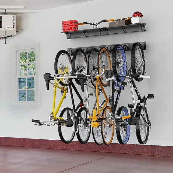 Wall Mounted Bike Storage Rack with Shelf