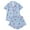 B-Sky Blue, variant on Pajamas Set for Women Soft Shorts Pjs Set with Heart Print Short Sleeve Tops Sleepwear Homewear