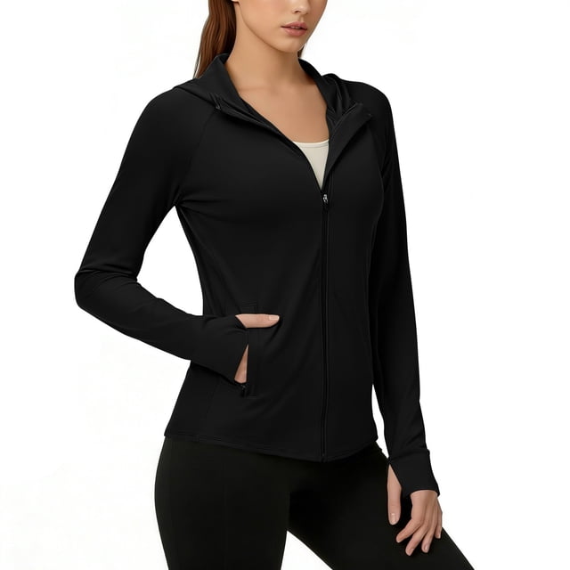 V Cuello 3/4 Manga Tops para las Mujeres Camisetas de Entrenamiento de Protección Solar Primavera Verano Camisetas