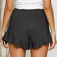 thumbnail image 5 of JINMGG Shorts for Women Clearance $5 Women Shorts Summer Casual Loose Solid High Waist Ruffles Short Black XXL, 5 of 8