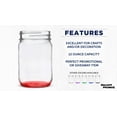 thumbnail image 2 of Discount Promos 12 oz Red Glass Mason Drinking Jars Set of 10, 2 of 5