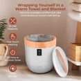 thumbnail image 6 of SereneLife Bucket Warmers with Customized Fragrances for Spa and Bathroom, Timer 20/40/60/90 Minutes, Fits 1 Large Towel, Blanket, Bathrobe, PJs (Natural), 6 of 8