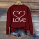 thumbnail image 5 of Xuyuer Women Valentine Shirts Love Heart Graphic Long Sleeve Tshirt Casual Valentines Day Gift Round-neck Tops, 5 of 5