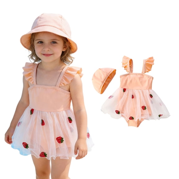 Toddler Two Piece Swimsuit for Girls Bikini Set Ruffle Girls Swimsuit Cute Summer Bathing Suits Girl Bathing Suits Size 2-3 Years