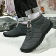 thumbnail image 2 of Mens Winter Snow Boots with Fleece Lined Warm Lightweight Lace up Walking Combat Ankle Booties Non Slip Work Short Boots, 2 of 5