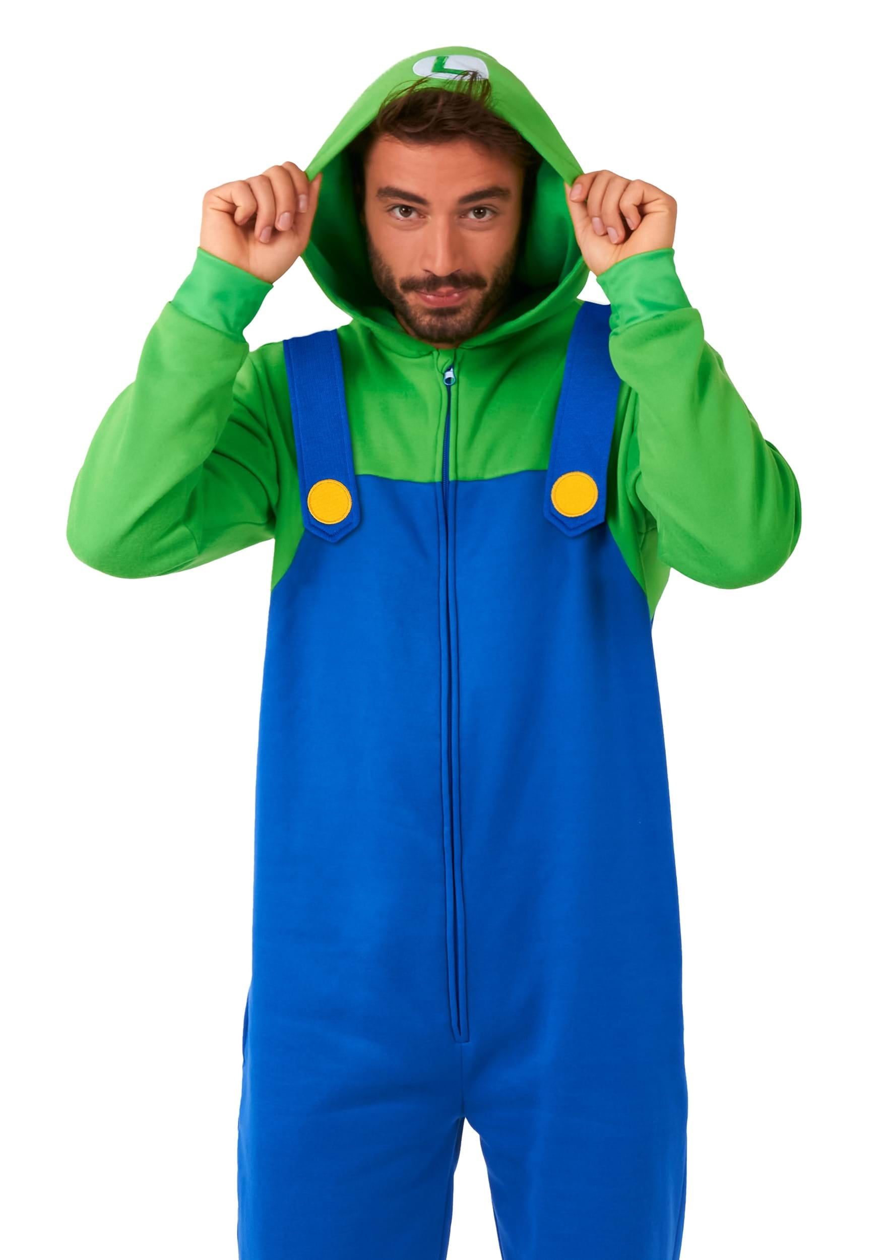 OppoSuits Adults' Onesies Luigi Onesie - M Blue