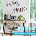 thumbnail image 5 of Keyohome Metal Bird Wall Art Decor Birds on The Branch Decor Metal Sculpture Silhouette Ornament Branch Wall Hanging Sign for Balcony Garden Home,2Pcs,Colorful, 5 of 10
