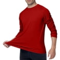 thumbnail image 2 of Mens Swimming Shirts Long Sleeve UPF 50 Quick Dry Sun Protection Rash Guard Shirts for Outdoor Fishing Running Red XL, 2 of 6