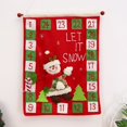 thumbnail image 1 of Calendario de decoración navideña para personas mayores (puerta cuadrada colgada con muñeco de nieve sobre fondo rojo) oso de fresa Electrónica, 1 of 4