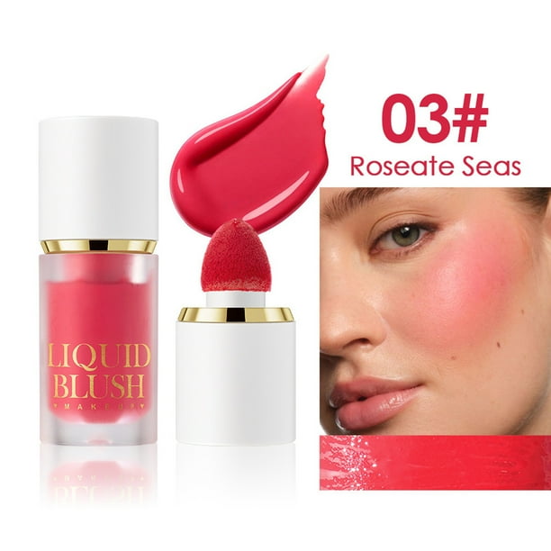 Colorete en polvo para labios y mejillas. 6,4 ml de colorete líquido.