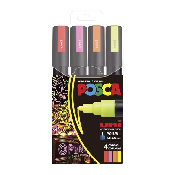 POSCA 4 PK NEON - FRENCH