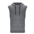 thumbnail image 6 of BXINGOHAI Men's Upf 50+ Hooded Tank Top Sleeveless Hoodies Lightweight Casual Gym Workout Shirts Cooling Muscle Tee Shirt Today Gray,XXXL, 6 of 6