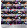 thumbnail image 1 of Soimoi Poly Georgette Fabric Stripe,Coral & Jellyfish Ocean Print Fabric by The Yard 42 Inch Wide, 1 of 1