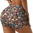 thumbnail image 1 of Fotbe rock record music Skull Shorts Sin Costuras – Shorts Deportivos de Cintura Alta para Mujer, Elásticos para Gimnasio, Yoga, Running o Ciclismo-Large, 1 of 8