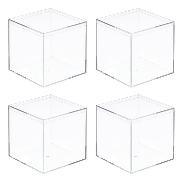 Tour de rangement carrée avec couvercle Optimo 10 tiroirs en polypropylène  coloris transparent et noir