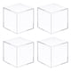 thumbnail image 1 of Uxcell 4Pcs Caja de Almacenamiento de Plástico Acrílico Transparente Cuadrada con Tapa para Pequeños Artículos 2.76x2.76x2.76", 1 of 5