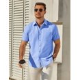 thumbnail image 2 of COOFANDY Mens Short Sleeve Dress Shirts Casual Untucked Shirt Summer Button Down Shirts, 2 of 6