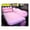 Pink, variant on Soft flocked air mattress, foldable and space-saving. Equipped with foot pump, repair kit and carry bag, great for travel, beach and outdoor activities.