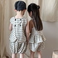 thumbnail image 4 of Conjunto de ropa de verano para niños de 1 a 10 años, chaleco informal para niños, traje con tirantes y pantalones cortos, ropa para hermanos, 2 uds., 4 of 6