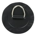 thumbnail image 1 of Parche de repuesto de anillo en D de acero inoxidable para kayak, bote, canoa, tabla de remo de PVC Negro, 1 of 9