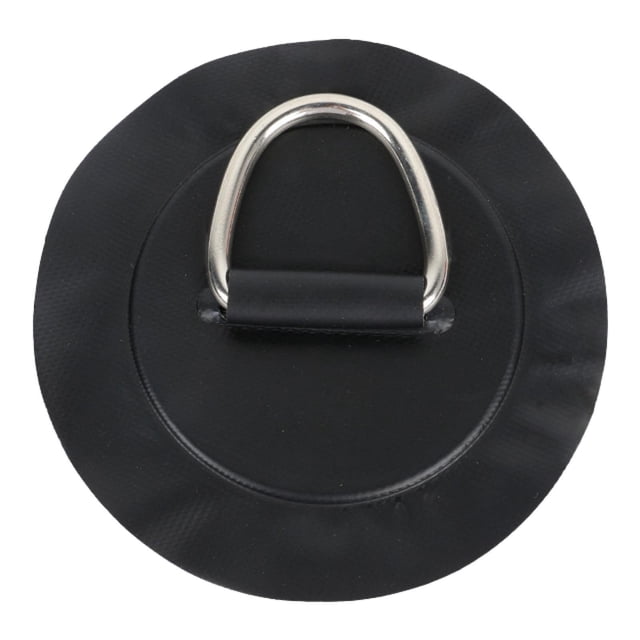Parche de repuesto de anillo en D de acero inoxidable para kayak, bote, canoa, tabla de remo de PVC Negro