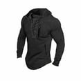 thumbnail image 2 of Veste de Sport Décontractée pour Hommes, Fermeture Éclair, Sweat à Capuche, Manches Longues, Automne Hiver 2025, 3TG, 2 of 3