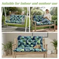 thumbnail image 3 of TOPCHANCES Outdoor Bench Cushion with Backrest and Ties, Waterproof Swing Seat Pad 2-3 Seater Patio Bench Replacement Cushion (47'' x 39'', Green Leaves), 3 of 11